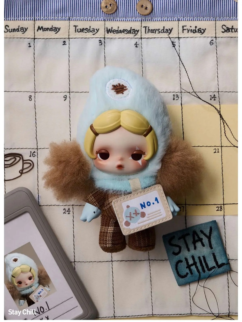 POP MART SKULLPANDA Off Mode Series Plush Doll Pendant – Stay Chill